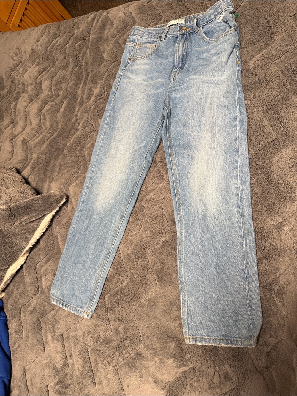 Zara Light Blue Straight Leg Kids Jeans